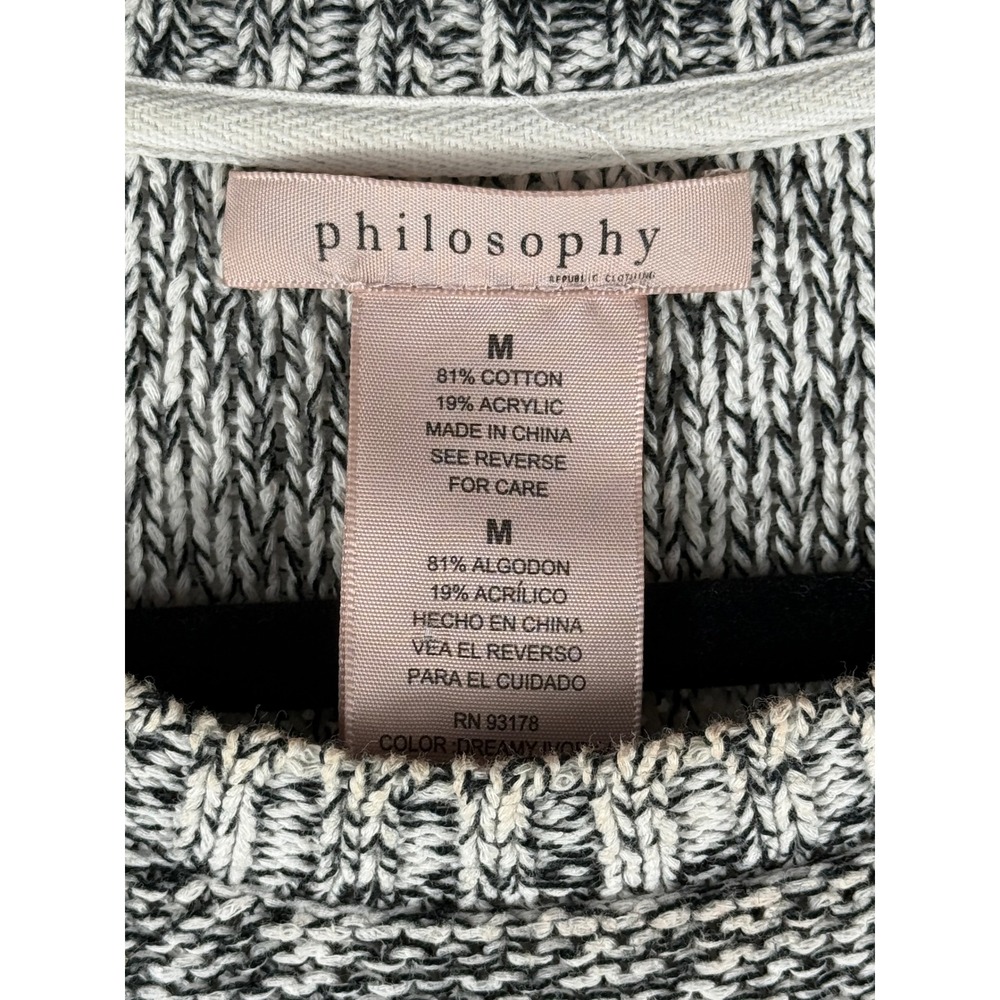 Philosophy Knit‎ Sweater Women M Cotton Acrylic Blend Crew Neck Long Sleeve - Picture 4 of 7